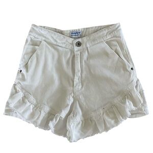 Mayoral Girls Ruffled Jean Shorts
